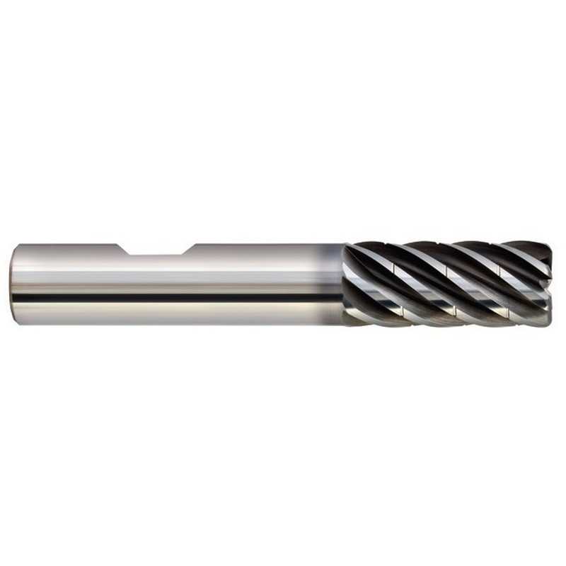 Picture of 12mm 7 Flute Chipbreaker Endmill,1mm C/Rad,Coated, Weldon